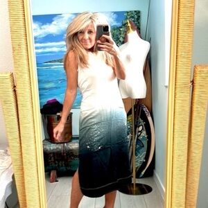 PPLA Clothing, Galaxy Maxi Dress, Soft & Timeless, Gradient Hue, Raw-Edge Fringe